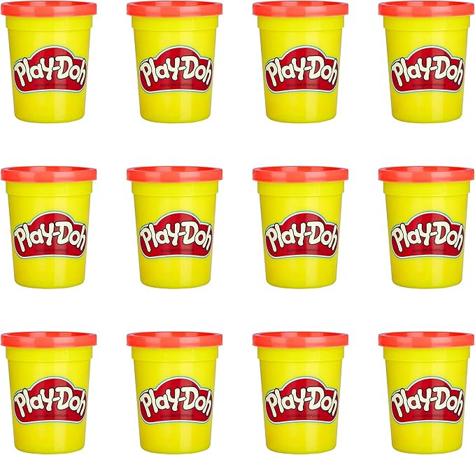 Play-Doh Bulk 12-Pack of Red Non-Toxic Modeling Compound, 4-Ounce Cans | Amazon (US)