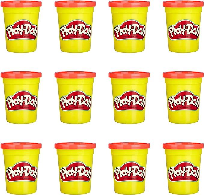 Play-Doh Bulk 12-Pack of Red Non-Toxic Modeling Compound, 4-Ounce Cans | Amazon (US)