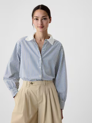Gap × DÔEN Organic Cotton Eyelet Big Shirt | Gap (US)