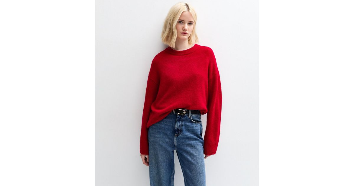 Red Crew Neck Knitted Jumper
						
						Add to Saved Items
						Remove from Saved Items | New Look (UK)