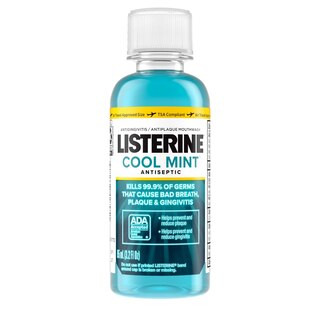 Listerine Antiseptic Mouthwash for Bad Breath, Plaque, and Gingivitis, Cool Mint, 3.2 OZ | CVS Health