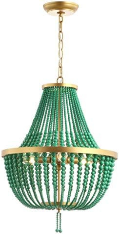 Disney Lighting by Safavieh 3-Light Adjustable Gold and Green Prince Pendant Chandelier (LED Bulb... | Amazon (US)