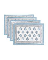 Set Of 4 Cotton Floral Printed Placemats | Marshalls