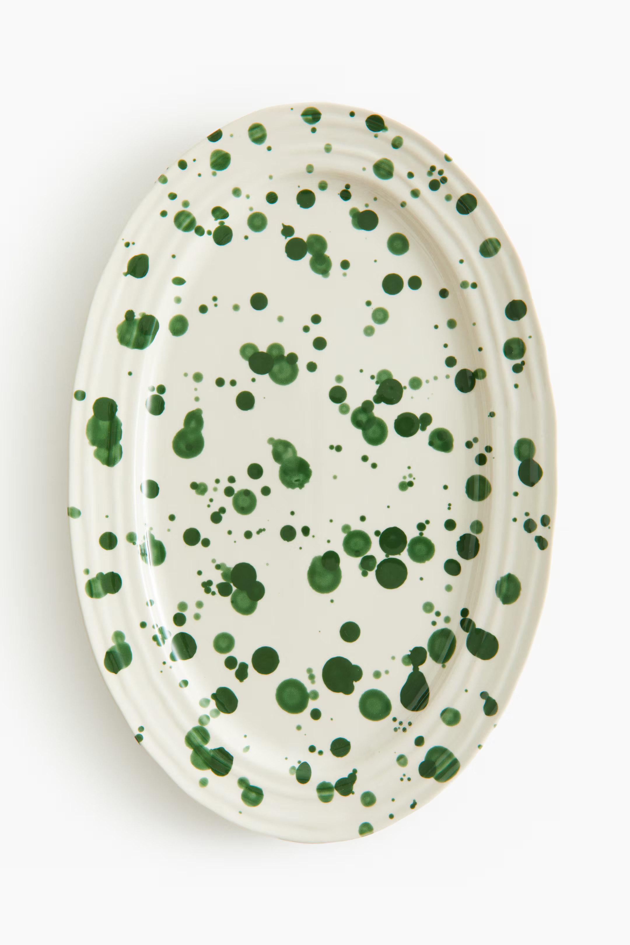 Speckled-Glaze Stoneware Serving Plate | H&M (US + CA)