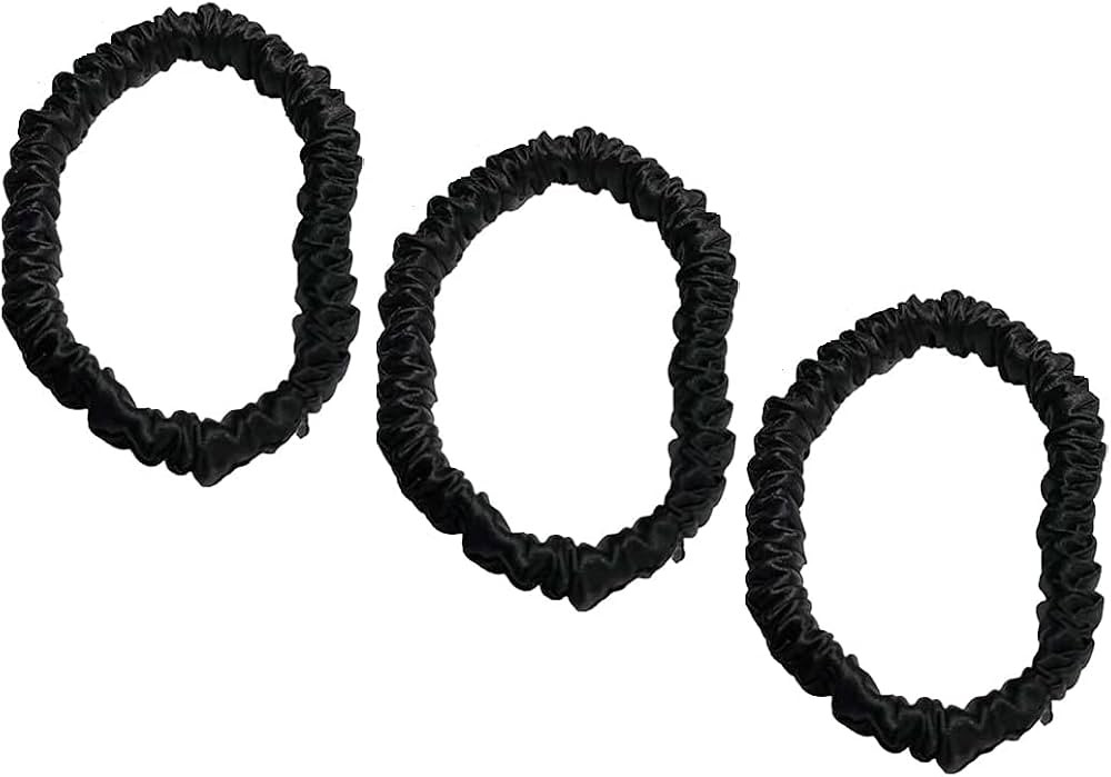 100% Pure 19 Momme Mulberry Silk Scrunchies Soft Sleeping Hair Ties Hair frindly Silk Brocade Pon... | Amazon (UK)