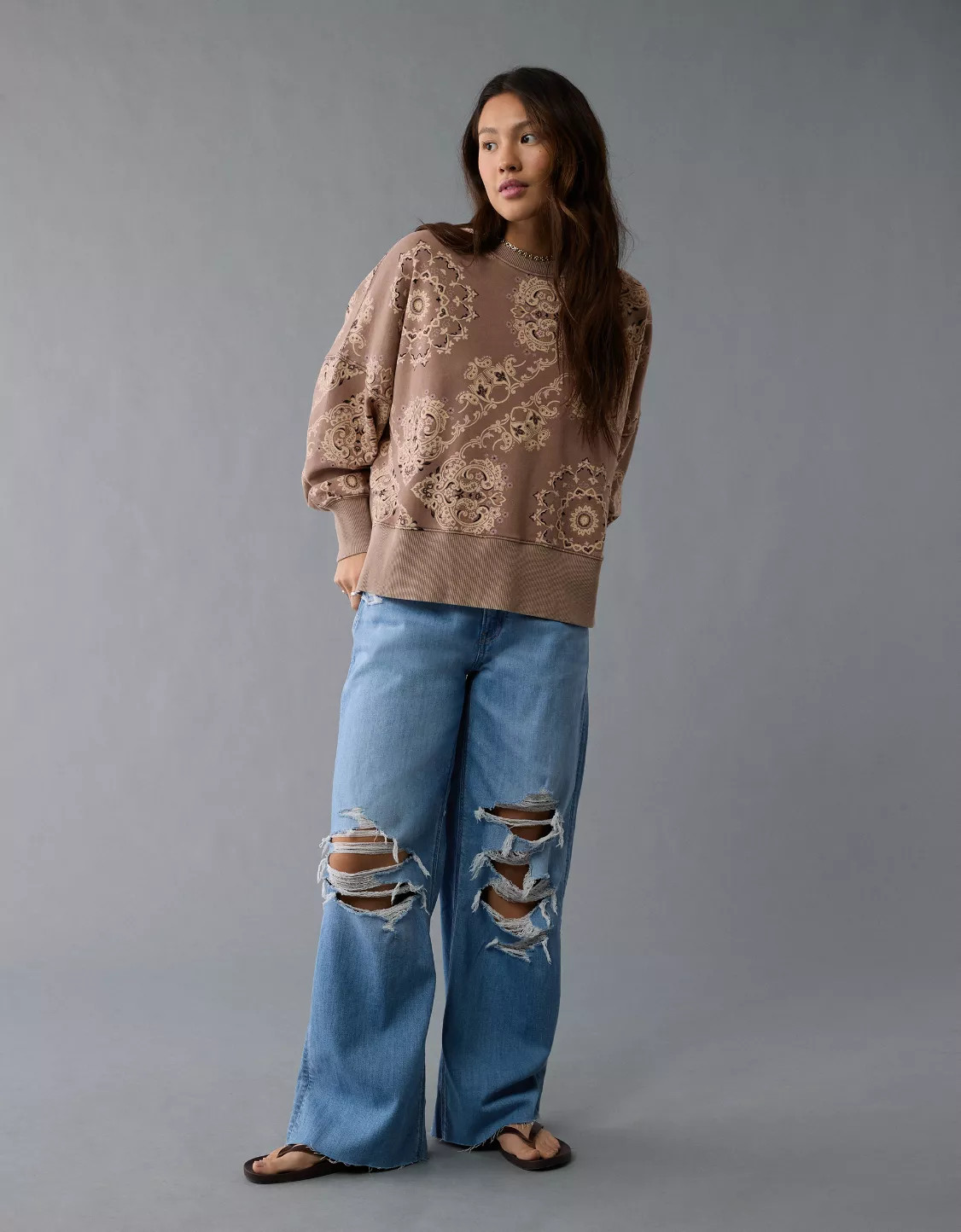 AE Big Hug Crew Neck Sweatshirt | American Eagle Outfitters (US & CA)