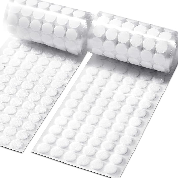 1000 Pcs (500 Pairs) 0.59inch Diameter Hook and Loop Fastener Self Adhesive Round Circle Sticky S... | Amazon (US)