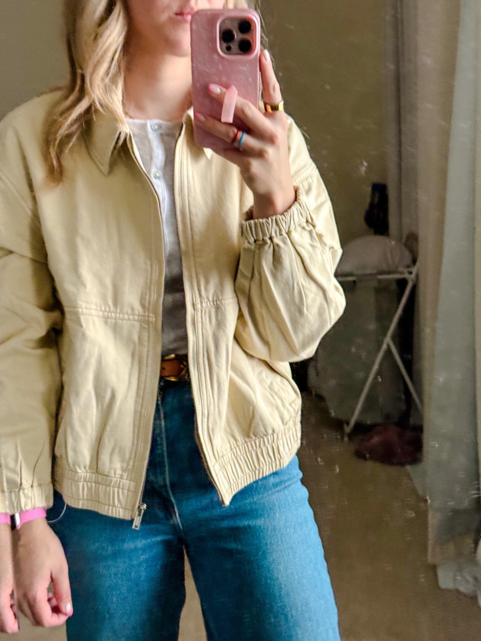 The birdie jacket from free people is the perfect spring coat. Lightweight, hits right at a flattering spot and the color is buttery perfection without being too yellow. #freepeople

#LTKootd