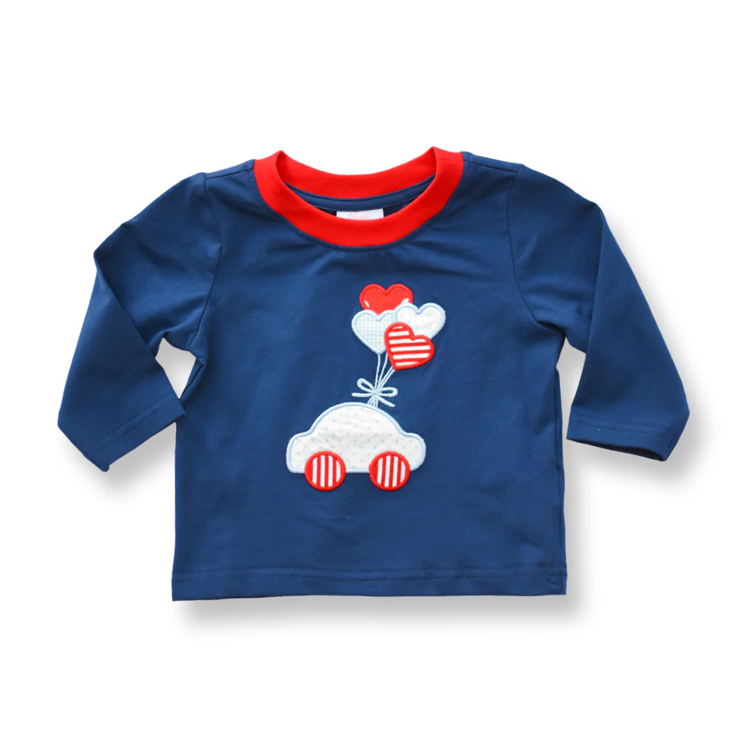 Valentine’s Appliqué Car Shirt | Lillie & Lilah