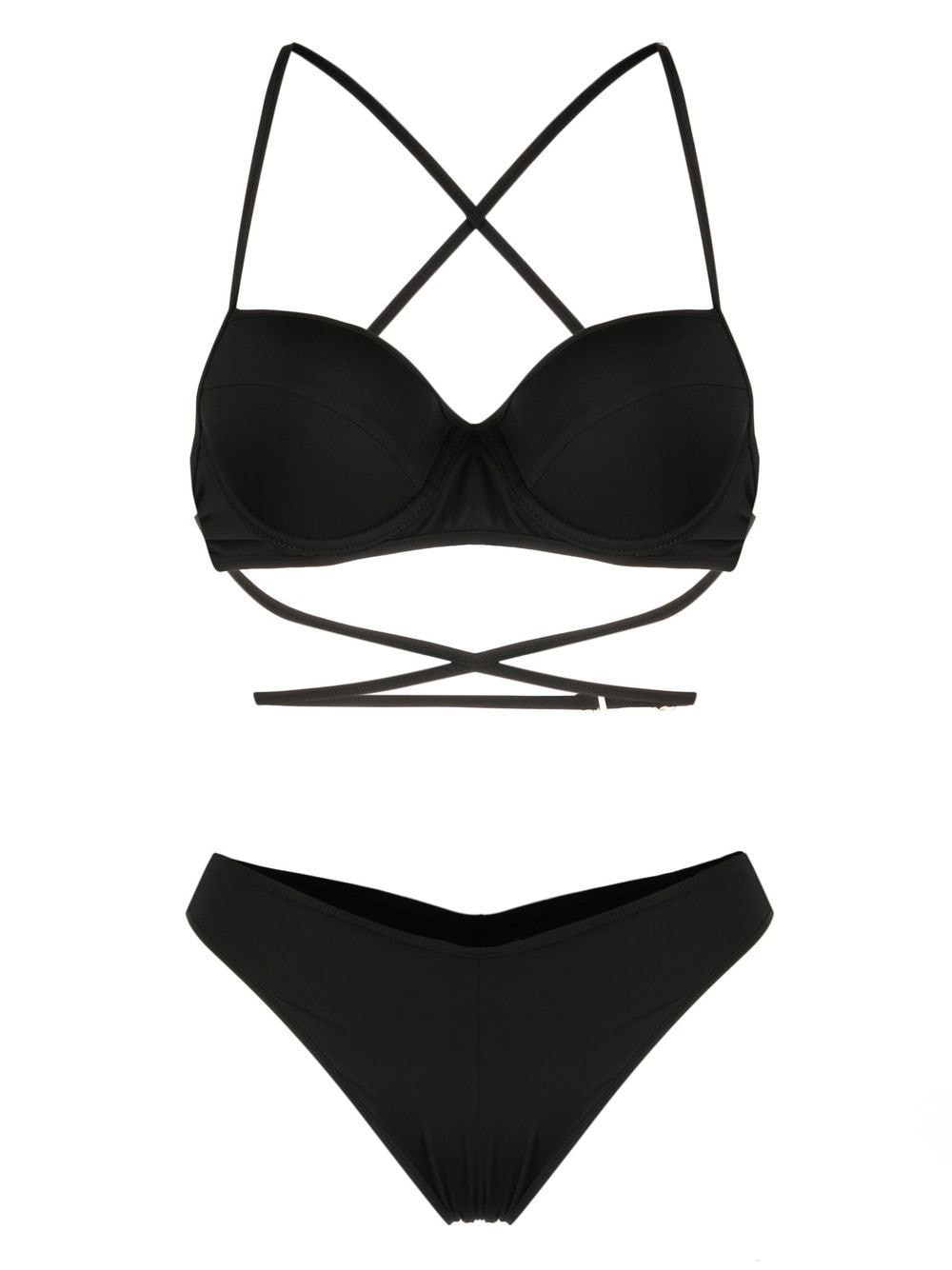 Noire Swimwear balconette-style bikini set - Black | Farfetch Global
