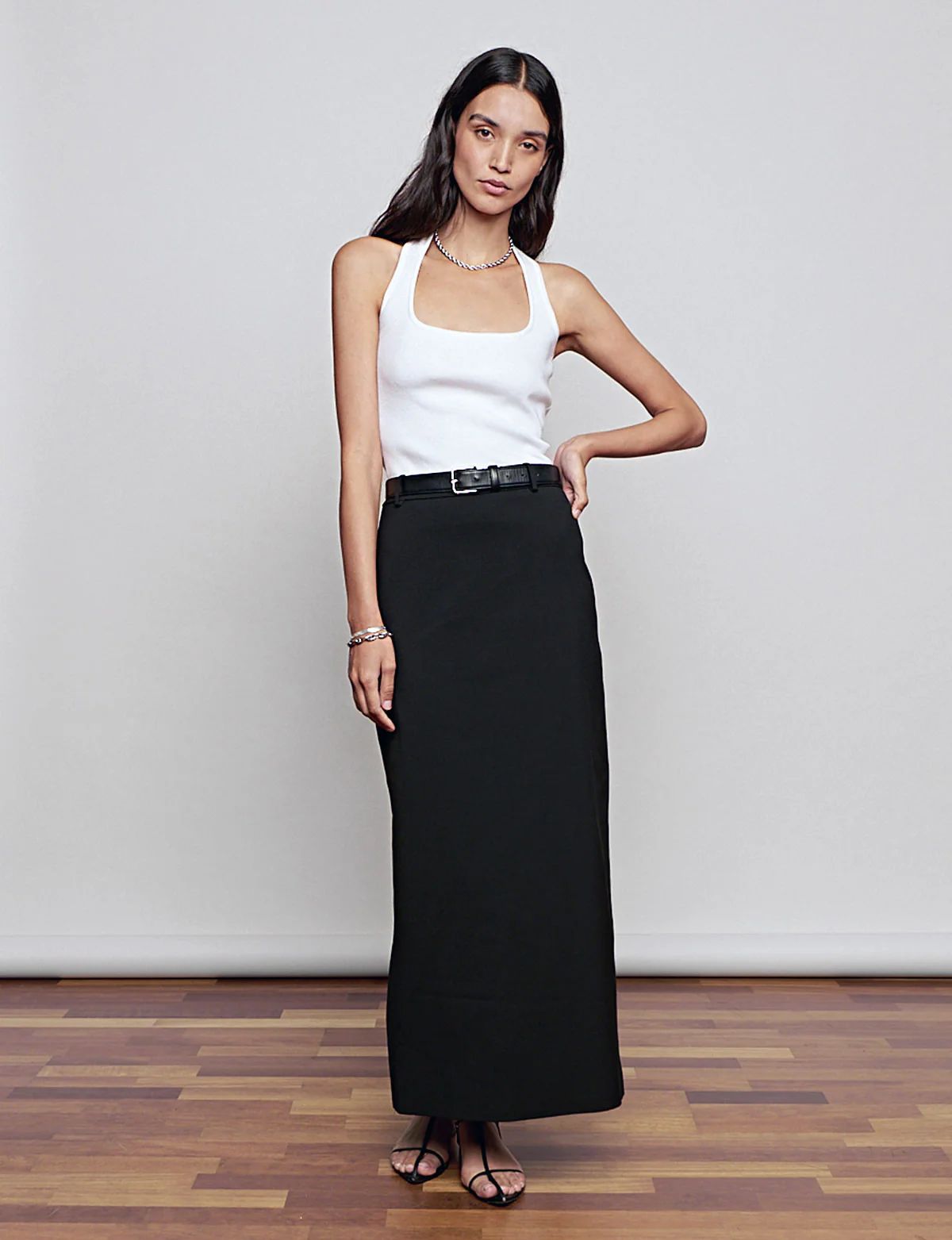 Nia Black Maxi Skirt-BESTSELLER | Pixie Market