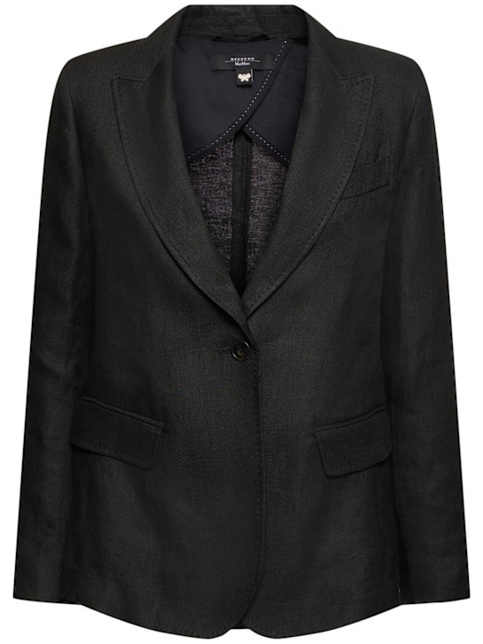 Nalut linen canvas single breast blazer | Luisaviaroma