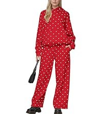 Lauweion Polka Dot Set-Womens Oversized Hoodie and Wide Leg Sweatpants | Amazon (US)