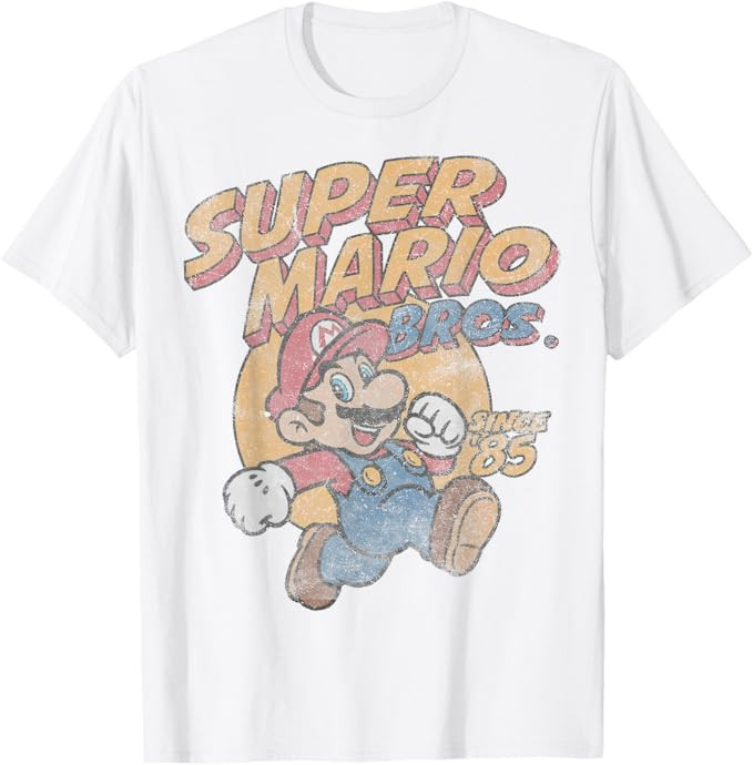 Super Mario Bros. Since '85 Vintage Poster T-Shirt | Amazon (US)