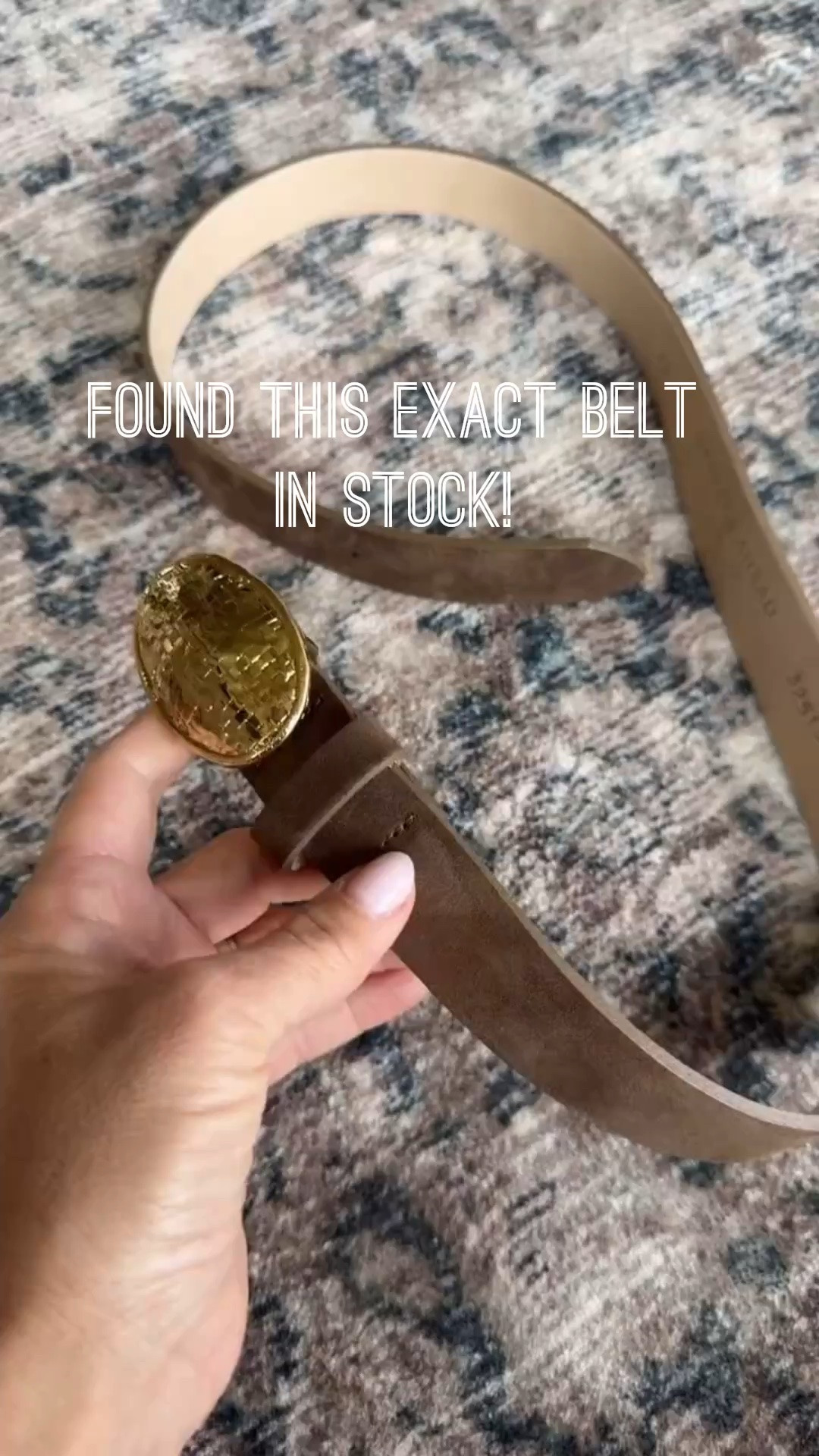 Size xs. 
A subtle shimmer & textured buckle make this a little different.