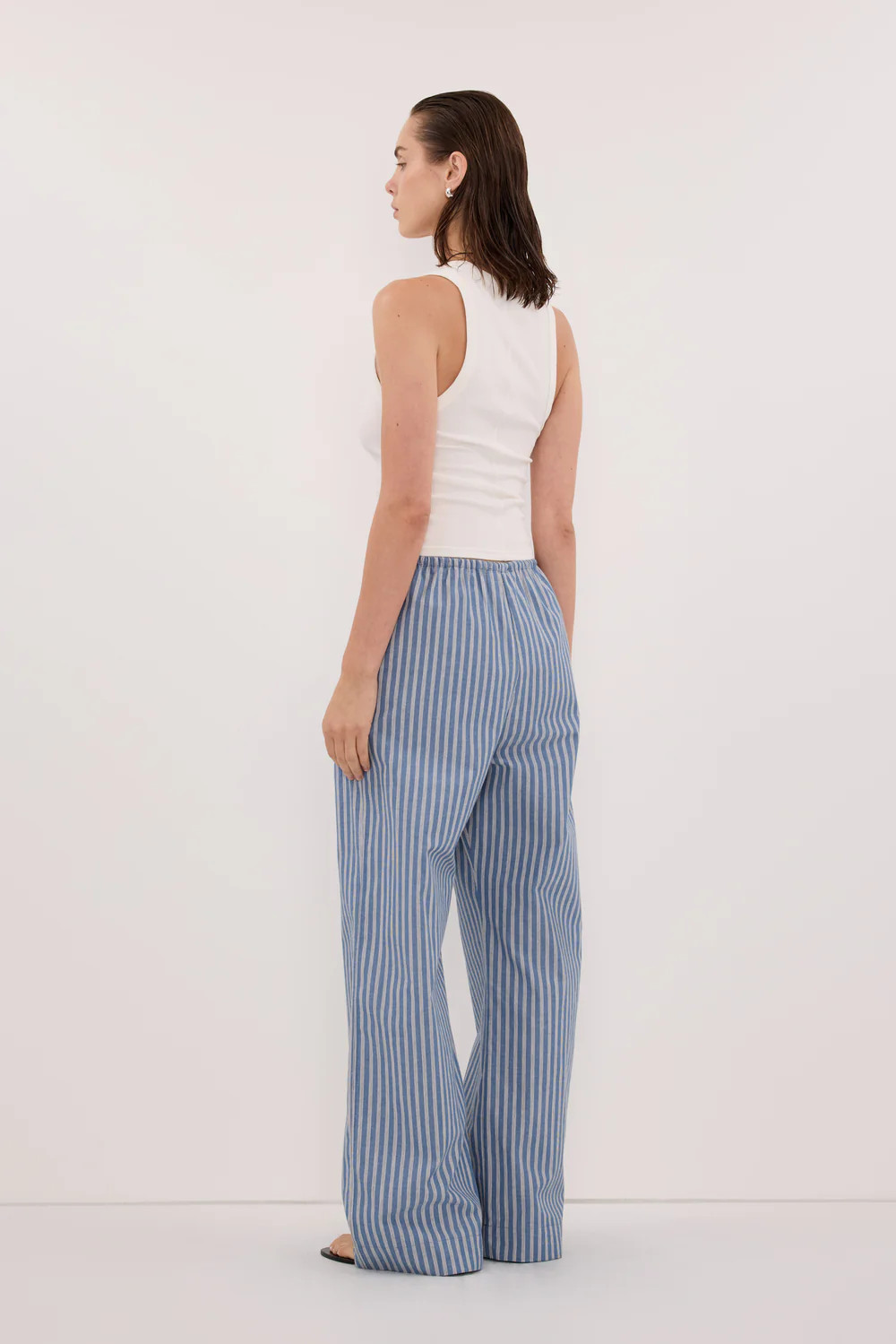 GRACIE BLUE STRIPE DRAWSTRING PANT | DISSH