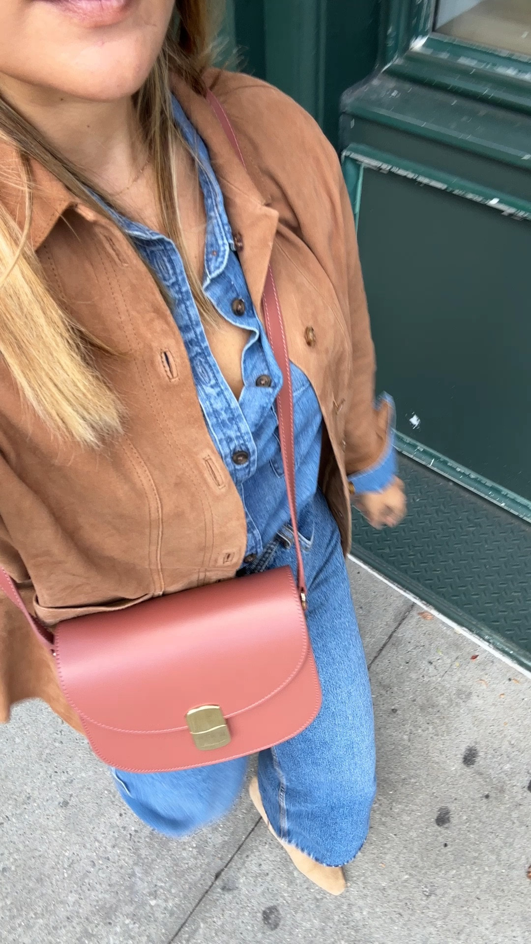 Recent fall outfits:

Denim shirt with jeans and a brown suede jacket

Wide leg jeans, adidas samba sneakers, and a brown shearling jacket

All black with a midi skirt, black turtleneck, and black shearling jacket

Printed dress with brown loafers 

Shop my outfits here! 

#LTKVideo #LTKSeasonal