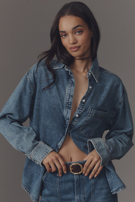 Good American Denim Uniform Shirt | Anthropologie (US)