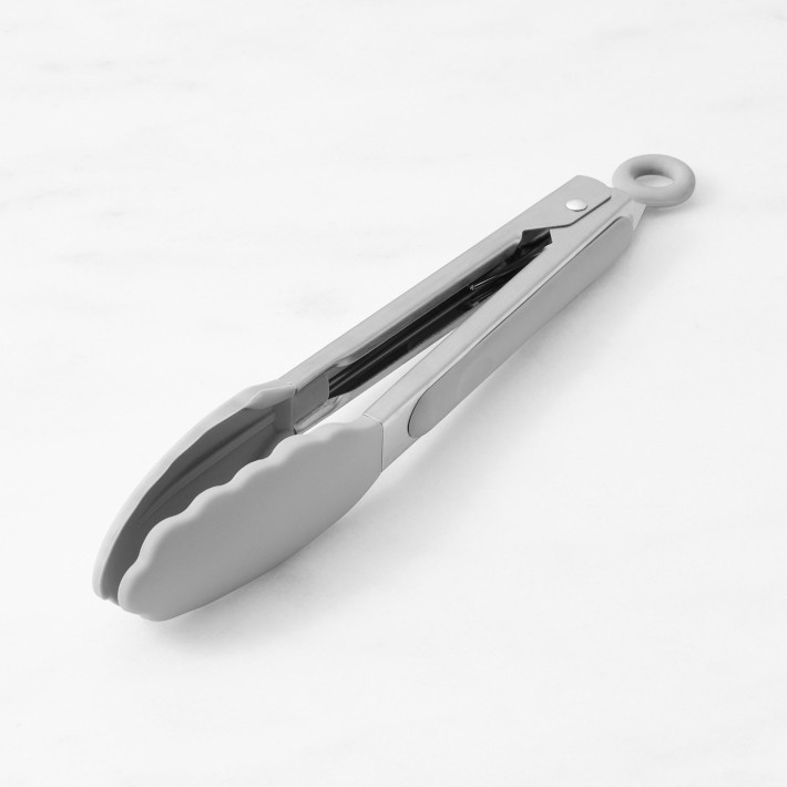 Open Kitchen by Williams Sonoma Grey Silicone 9-Inch Locking Tongs | Williams-Sonoma