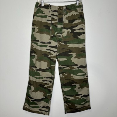 J. Crew Women’s Foundry Green Garment Dyed Camo Patch Pockets Pants Size 6  | eBay | eBay US