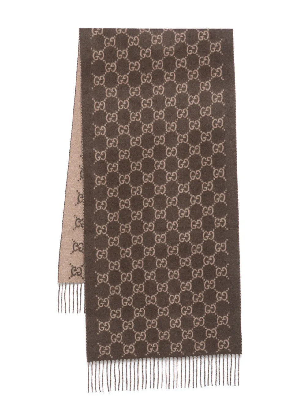 Gucci GG Cashmere Scarf | Brown | FARFETCH | Farfetch Global