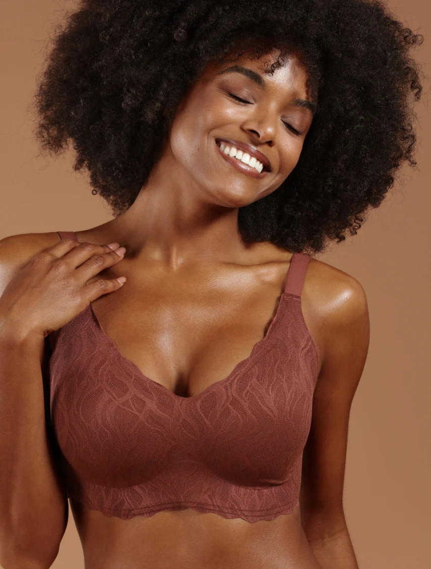 Comfelie® Classic V-Neck Stretch Lace Wireless Seamless Bra | Comfelie