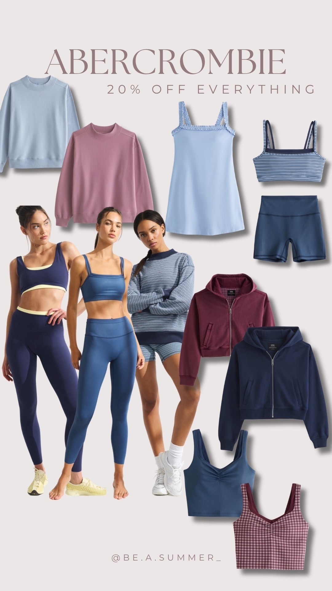 @abercrombie — 20% off almost everything!! 

Summer / Beasummer / color analysis

#LTKootd #LTKActive #LTKfitnessgoals