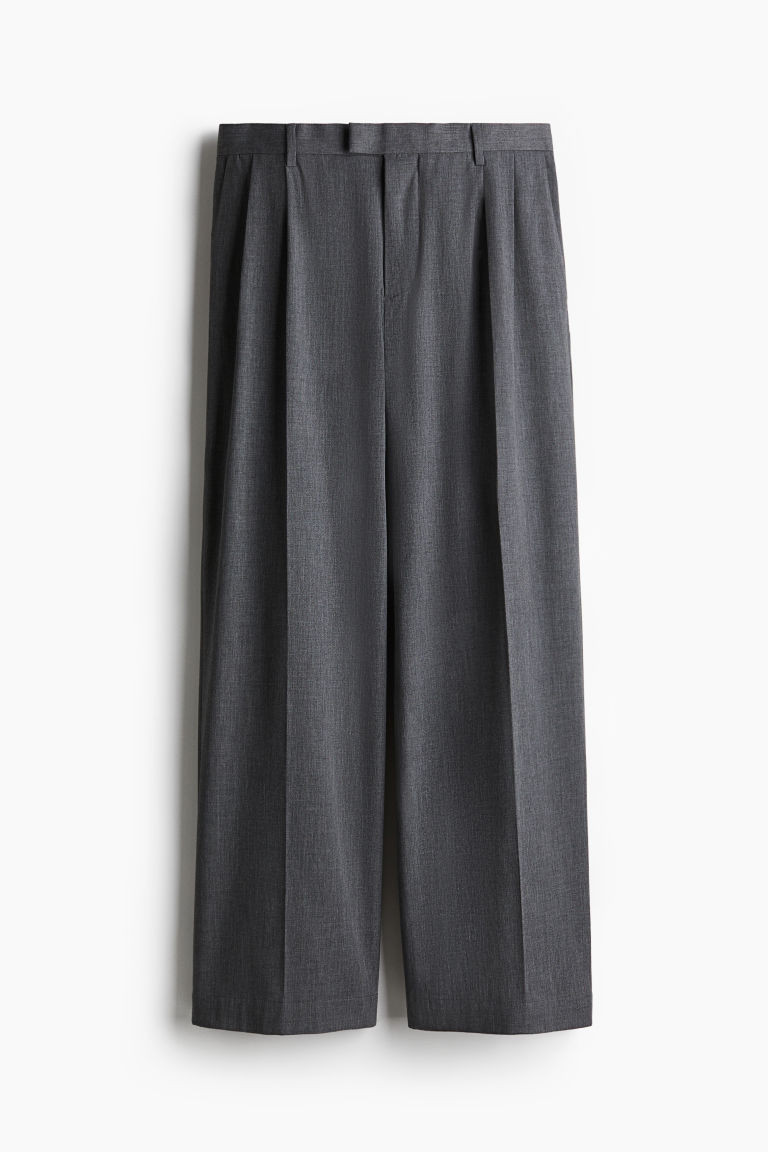 H & M - Loose Fit Tailored trousers - Grey | H&M (UK, MY, IN, SG, PH, TW, HK)