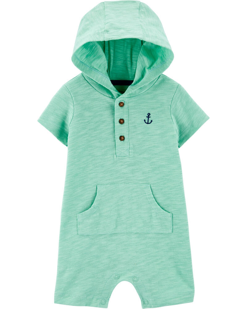 Anchor Hooded Slub Jersey Romper | Carter's