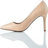Amazon Brand - find. Women's High Heel Leather Pumps Beige), US 8.5 | Amazon (US)