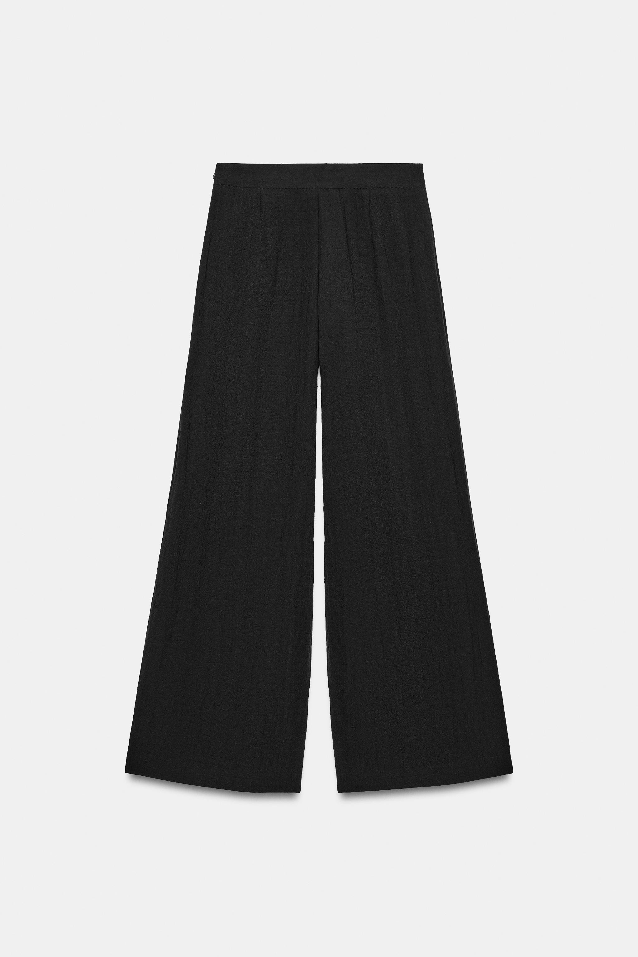WRAP FRONT WIDE LEG PANTS | Zara US