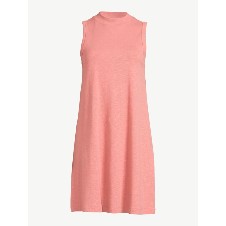 Free Assembly Women's Sleeveless Mock Neck Swing Dress | Walmart (US)