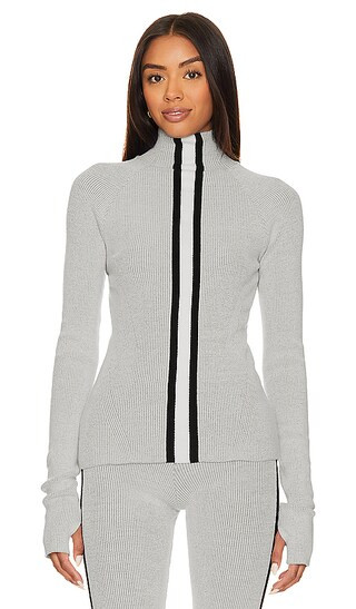 CORDOVA Soelden Turtleneck Top in Grey. - size S | Revolve Clothing (Global)
