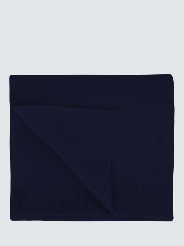 Colorful Standard Merino Wool Scarf, Navy Blue | John Lewis (UK)