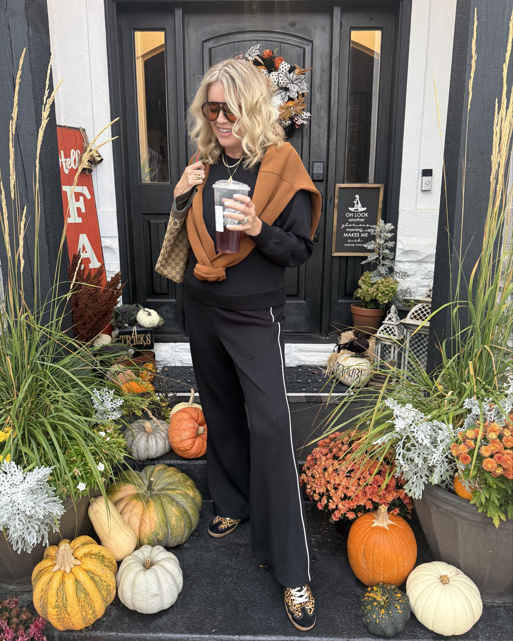 Chic & Casual 
Over 50

🚨SAVE 15% with my code on Spanx : Deardarcyxspanx 

Here’s a few styling tips, on my “walking “style …. Actually, a stroll and coffee date☕️🤎🖤

➡️ 5 tips to up- your lounge outfit style✔️

➡️ Make sure to slide through all 5 photos to Read the tips. ➡️

Air essentials pique ppieces 
Crew neck sweatshirt and flare  leg pant both tts 

Cute travel look as well. Love a good set!



Tip: adding a light weight 
Sweater or sweatshirt over shoulders adds a preppy
Chic vibe 
This one is Spanx air essentials crew neck tts 

Tip: Add a fun sneaker
Here the leopard ties 
In the black and cognac.
Also adds interest
These are J crew and tts

Tip: Cool sunnies 
Chic and Cool
Yet, an accessory
That, polishes of a look. 
Amazon find 2 pairs under $17

Tip: A stylish bag
Finishing off
A outfit & can make a 
statement
Mine is the Gucci tote




#LTKActive #LTKStyleTip #LTKSaleAlert