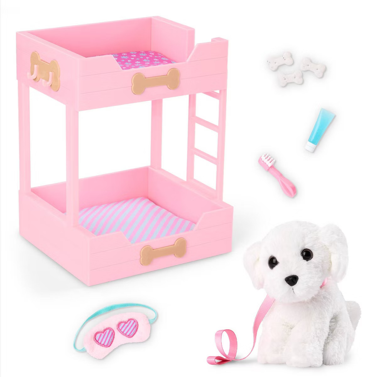 Our Generation Puppy Dreams Pink Bunk Bed with Pet Dog Plush Dollhouse Home Furniture Accessory S... | Target