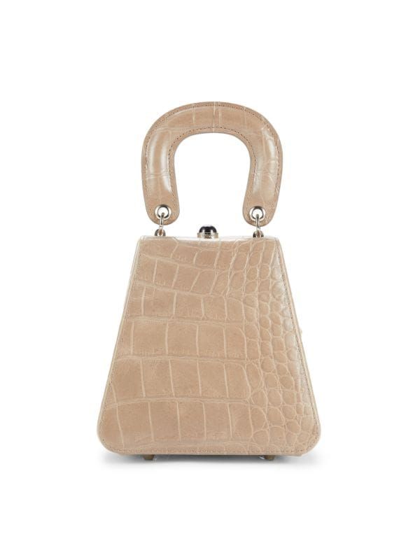 Kenny Croc-Embossed Leather Top Handle Bag | Saks Fifth Avenue OFF 5TH