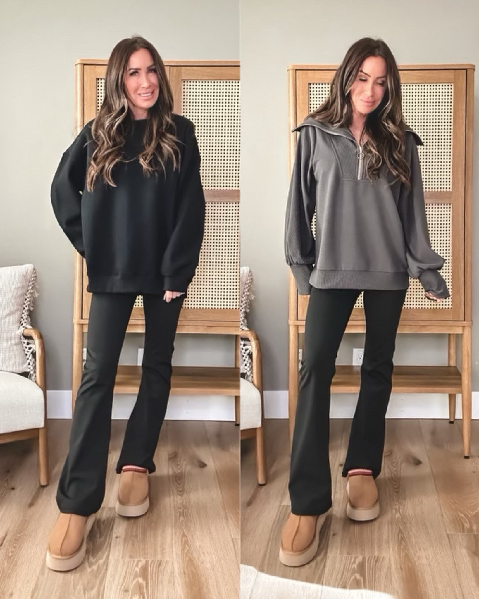 Amazon cool weather outfit idea
Oversized sweatshirt 
Viral sweater
Flare leggings 
Ugg platform slipper
#ltkseasonal


#LTKover40 #LTKstyletip #LTKU