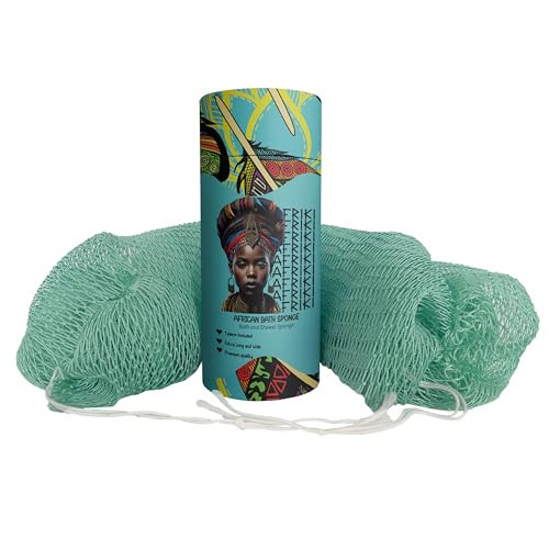 AFRIKI African Net Sponge, Authentic African Exfoliating Sponge, Black Owned, Back Scrubber, 45 inch Long for Normal to Sensitive Skin, for Daily use, Original Collection | Amazon (US)