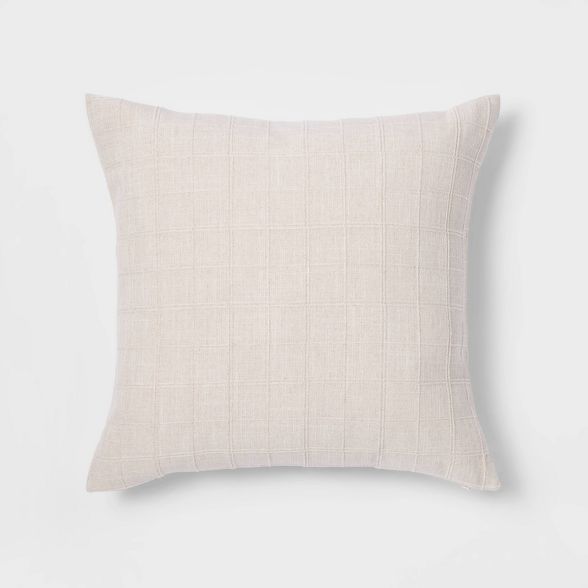 Woven Washed Windowpane Pillow - Threshold™ | Target