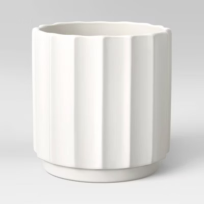 Outdoor Geared Stoneware Planter White - Project 62™ | Target