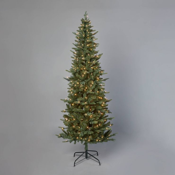7&#39; Pre-Lit Slim Balsam Fir Artificial Christmas Tree Clear Lights - Wondershop&#8482; | Target