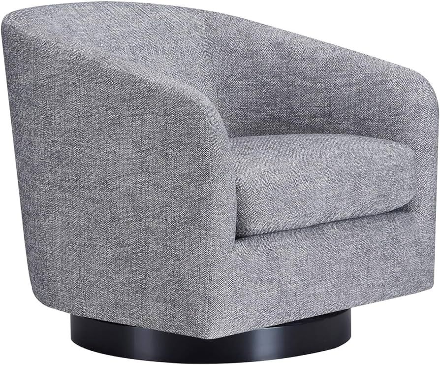 CHITA Swivel Accent Chair Armchair, Round Barrel Chair in Fabric for Living Room Bedroom, Pebble ... | Amazon (US)