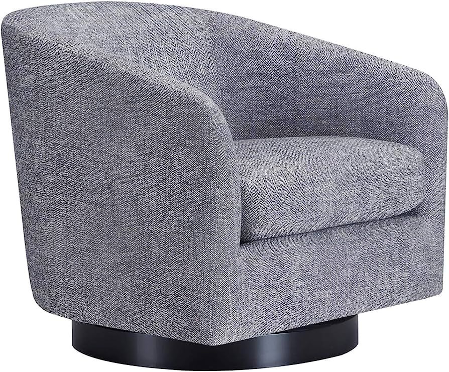 CHITA Swivel Accent Chair Armchair, Round Barrel Chair in Fabric for Living Room Bedroom, Pebble ... | Amazon (US)