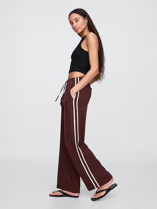 Mid Rise Linen-Blend Wide-Leg Pants | Gap Factory