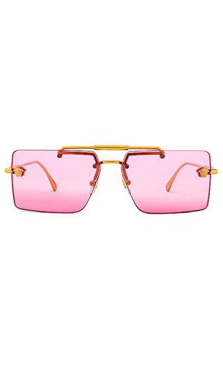 Rock Icons Rectangle in Gold & Fuchsia | Revolve Clothing (Global)