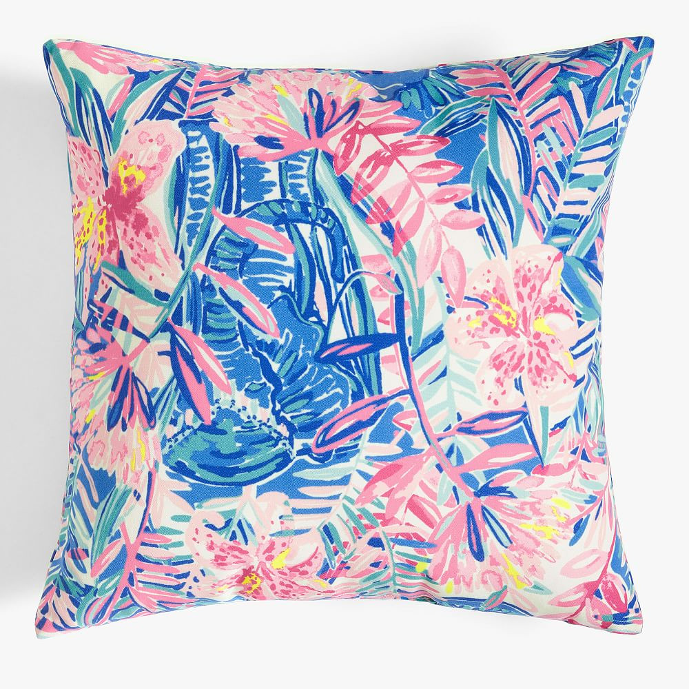 Lilly Pulitzer Slathouse Soiree Indoor/Outdoor Pillow, 18x18, Multi | Pottery Barn Teen