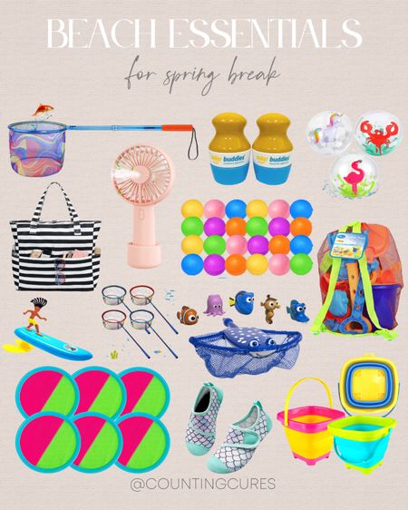Don't forget to toss in some beach toys like beach balls and more for your kids this spring break! A tote bag and a portable fan is also a must-have for your trip! 
#affordablefinds #kidstoys #amazonessentials #summermusthaves

#LTKfindsunder50 #LTKkids #LTKSeasonal
