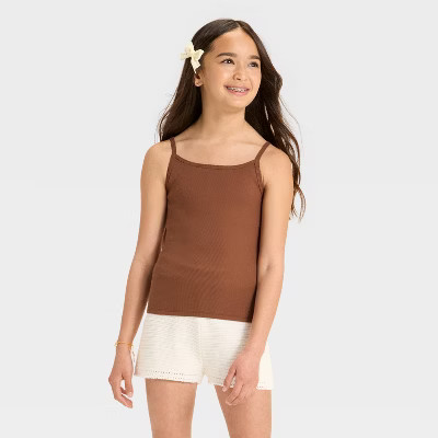 Girls' Fitted Ribbed Tank Top - Cat & Jack™ | Target