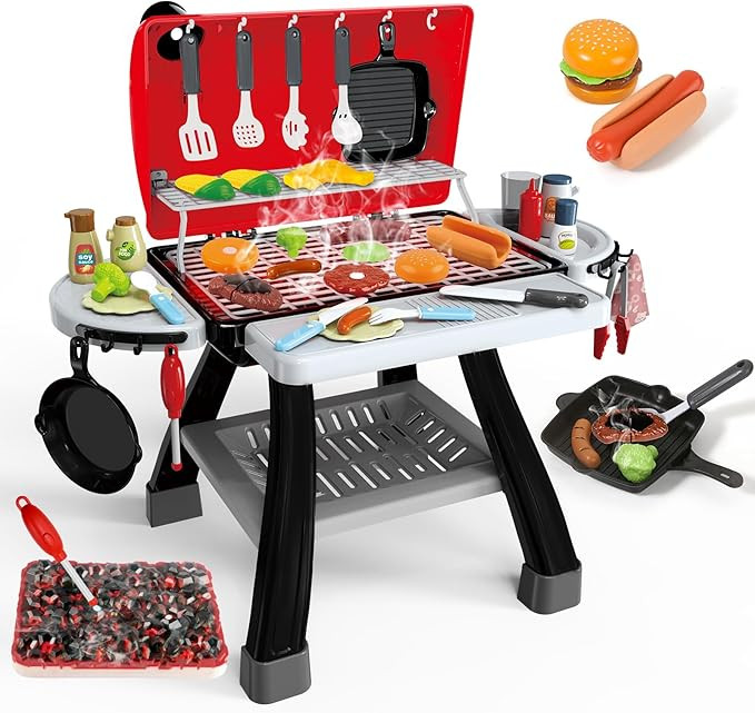 35pcs Kitchen Toy Set, Toy BBQ Grill Set, Cooking Toy Set, Little Chef Play, Kids Grill Playset I... | Amazon (US)